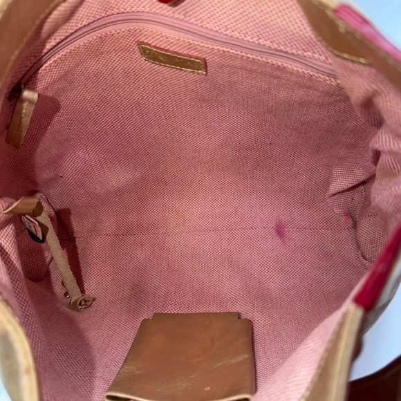 Dooney Bourke Gold Metallic Leather Hobo Shoulder Bag Purse - Picture 7 of 15